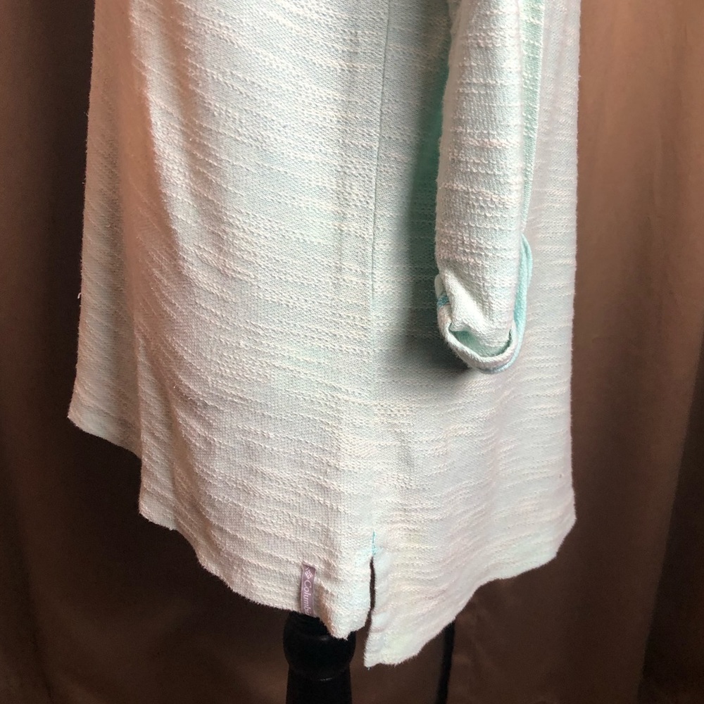 Columbia 3/4 Sleeve Outdoor Teal Crew Scoop Neck Shirt - Picture 10 of 11